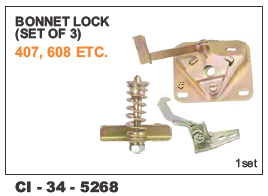 Bonnet Lock Set - Durable Metal Construction, Designed for Tata 407 and 608 | Vehicle Type: 4 Wheeler, Warranty Included