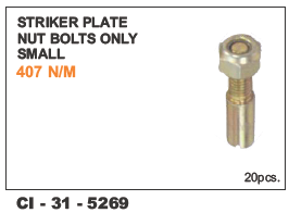 Striker Plate Nut & Bolt Small Tata 407 - Steel Alloy, Compact Design | Vehicle Type: 4 Wheeler, Warranty Included