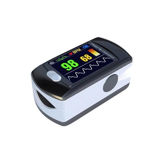 Noninvasive Led Display Pulse Oximeter - Color: White/blue