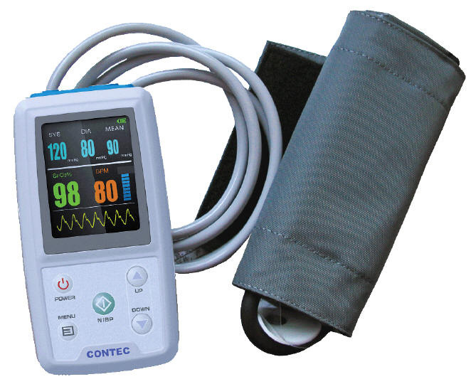 Noninvasive Led Display Pulse Oximeter - Color: White/blue