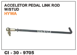Accelarator Pedal Link Rod w/Stud Hywa Tata - Durable Steel | Fits 4-Wheelers, Includes Warranty for Reliable Performance