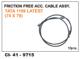 Friction Free Cable Tata 1109 - Compatible with 4 Wheeler Vehicles | Warranty Included, Reduced Friction for Enhanced Performance