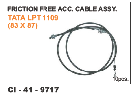 Friction Free Cable Tata 1109 Lpt - 4 Wheeler Compatibility | Warranty Included, Engineered for Durability and Performance