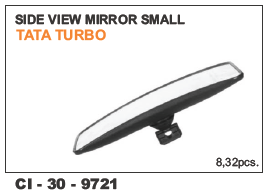 Side View Mirror Small Tata Turbo - Durable Material, Compact Design | Designed For 4-wheelers, Includes Warranty For Reliability
