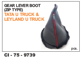 Gear Lever Boot Zip Type Tata U Truck & Leland Truck - Durable Rubber Material | 4-Wheeler Compatibility, Warranty Included