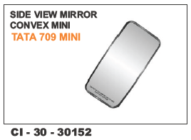 Side View Mirror Convex Mini Tata 709 - Durable Abs Plastic, Compact Design, Vehicle Compatibility: 4 Wheeler | Warranty Included
