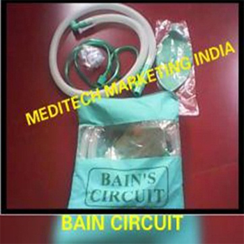 Bain Circuit - PVC and Rubber Construction, 1.8m Long Corrugated Plastic Tubing of 22mm Diameter, White Color | Autoclavable, One Air Inlet Valve, One Self-Inflating Bag, Non Sterile