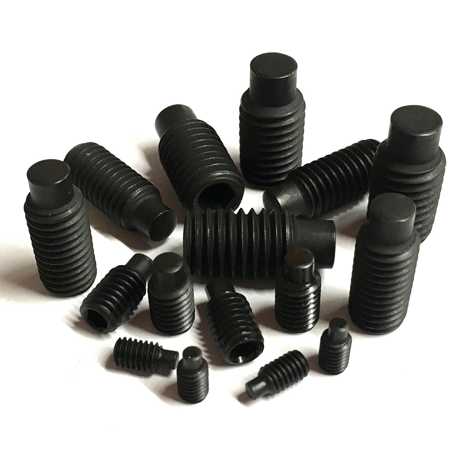 Dog Point Grub Screw - Stainless Steel, Available In All Sizes | Black Coated Finish, Standard Slotted Head, Corrosion-resistant, Simple Removal, High Torque Resistance
