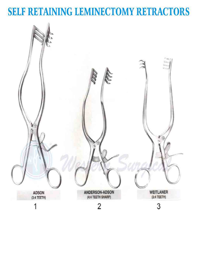 Self Retaining Leminectomy Retractors
