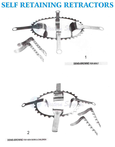 WS S.R.R.(3) Self Retaining Retractors - Stainless Steel, Manual Mechanism, Metallic Silver | Lightweight, Circular Shape, Suitable for All Ages