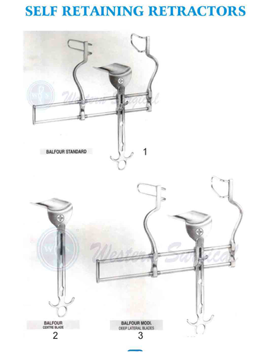 WS S.R.R.(5) Self Retaining Retractors - Stainless Steel, Adjustable Frame with Retraction Mechanisms | Manual Functionality for Tissue Retraction