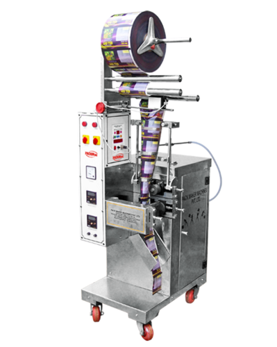 Automatic Multi-Function Pouch Packing Machine - Liquid & Semi Liquid, 780x650x1950mm Size | High Efficiency, PLC Control, Durable Design, 35 to 55 Pouches Per Minute