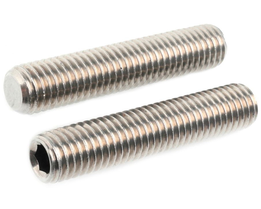 Flat Point Grub Screw - Stainless Steel, Available In All Sizes | Silver Color, High-quality Fastening For Industrial Usage