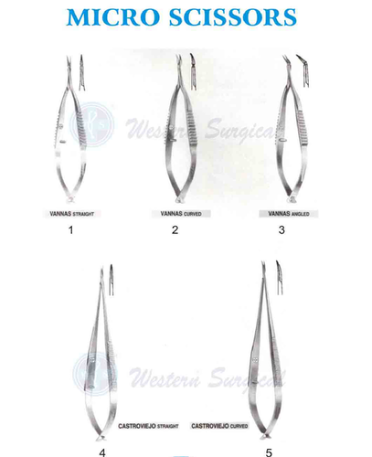 Surgical  Micro Scissors For Hospital, Clinic - Application: Hospital