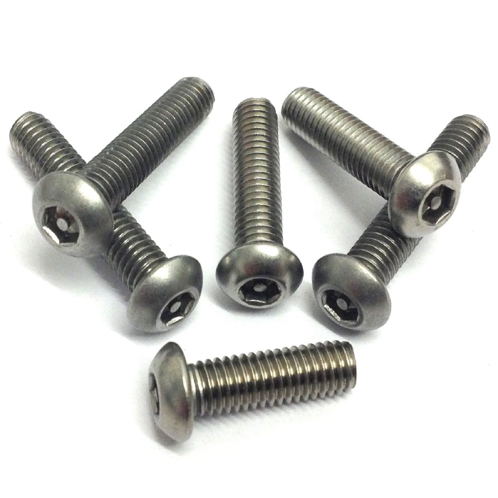 Pin Button Hex Security Screw - Stainless Steel, Available In Various Sizes | Polished Finish, Round Head Shape, High Durability
