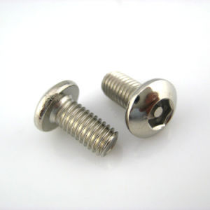 Pin Button Hex Security Screw - Stainless Steel, Available In Various Sizes | Polished Finish, Round Head Shape, High Durability