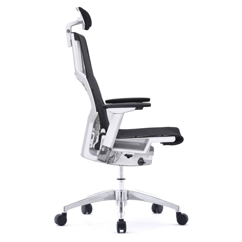 Pofit Chair - 1150mm Height, 500mm Width, White Color | 5d Headrest, Lumbar Support, Mobile App Connectivity, Adjustable Seating Height, Revolving Base For Enhanced Mobility