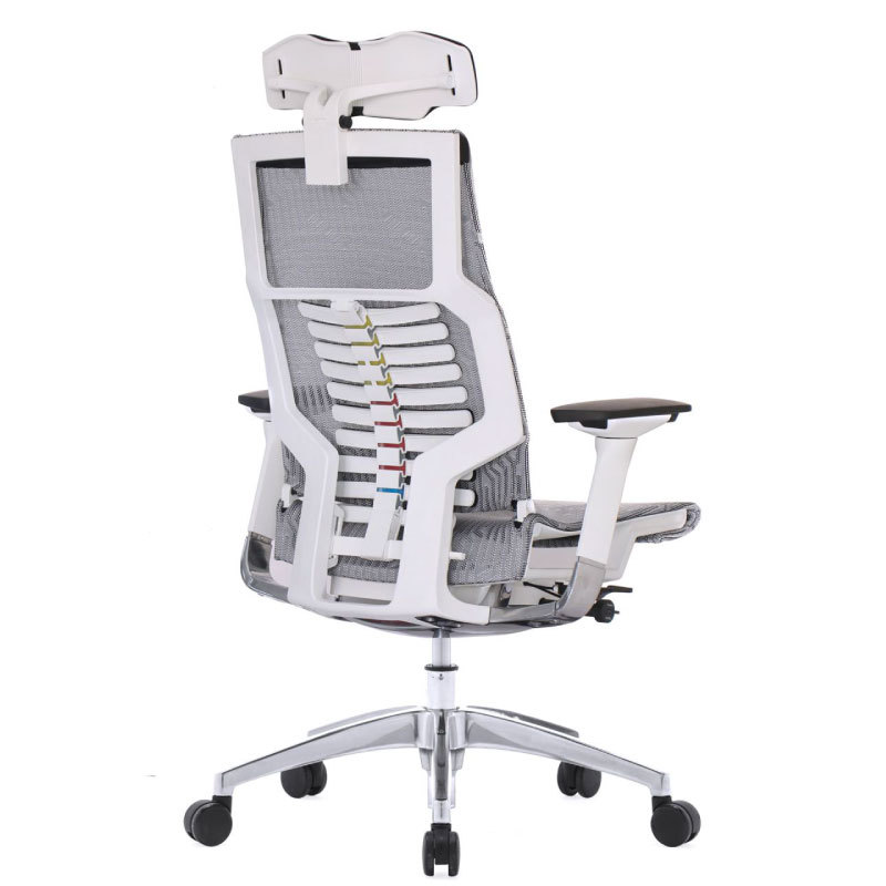 Pofit Chair - 1150mm Height, 500mm Width, White Color | 5d Headrest, Lumbar Support, Mobile App Connectivity, Adjustable Seating Height, Revolving Base For Enhanced Mobility