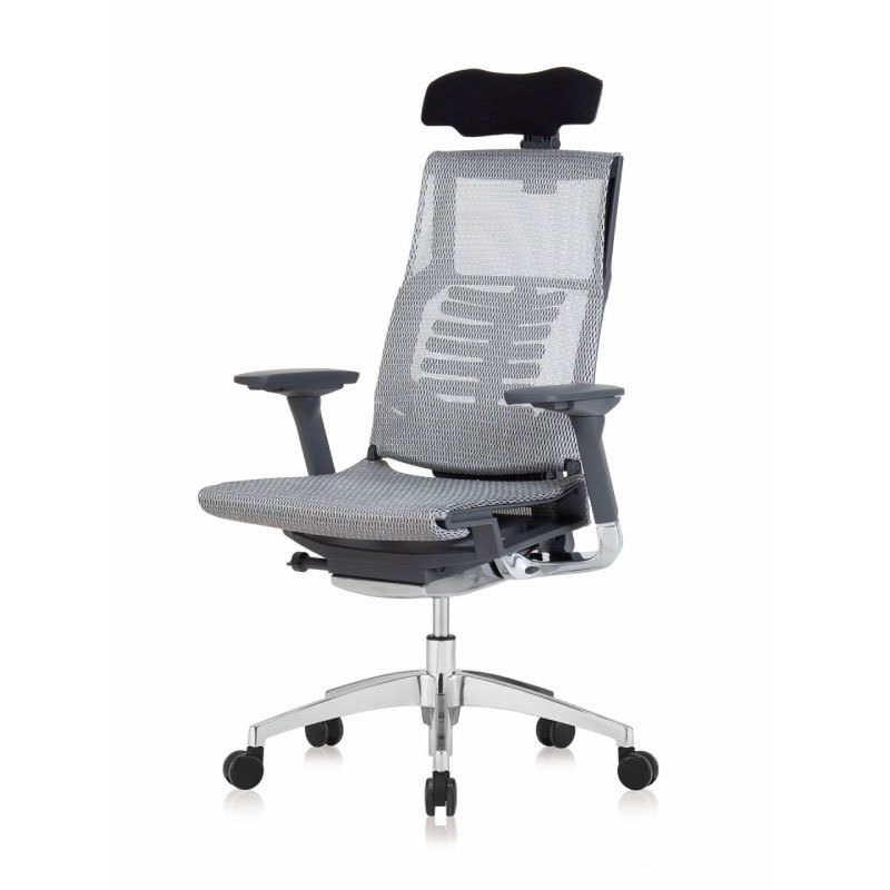 Pofit Chair - 1150mm Height, 500mm Width, White Color | 5d Headrest, Lumbar Support, Mobile App Connectivity, Adjustable Seating Height, Revolving Base For Enhanced Mobility