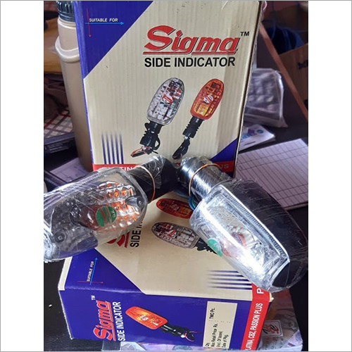 Bike Side Indicator - Crystal Plastic Material, Two Wheeler Compatibility, Yellow LED Lighting | Seamless Surface Finish, Long Service Life