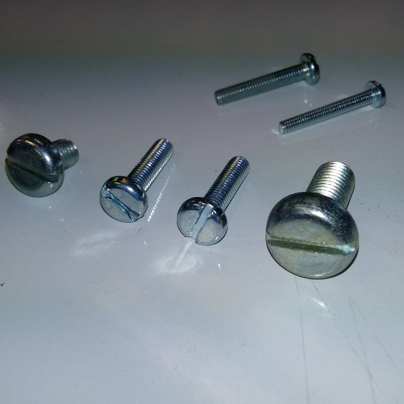 Plated Slotted Pan Head Screw