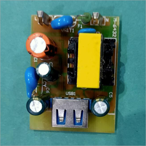2.4 Amp 1 USB Charger PCB - Input Voltage 100 to 290 VAC, Output Voltage 5VDC, Max Output Current 2.4 Amp | Woven Glass Body, Normal Design
