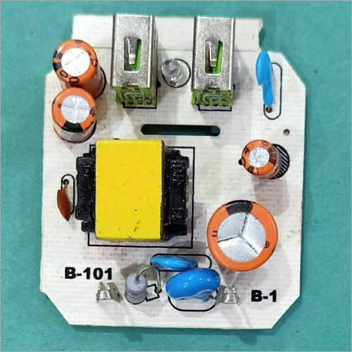 2.4 Amp 2USB Charger PCB - DC 12V Input, 2A Output, 5mm Board Thickness | Woven Glass Body, Square Design, PCB Material