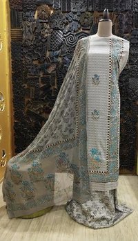 ब्लॉक प्रिंटेड सूट