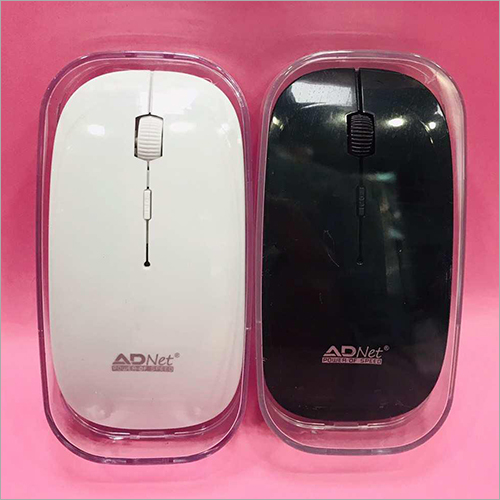 Wireless Mouse - Plastic Material , Sleek White and Black Design for Comfort and Style