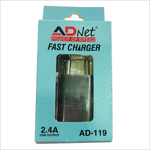 2.4 Amp Fast Charger - Durable Black Mobile Charger | Electrical Power Source, Ideal for Quick Charging Needs