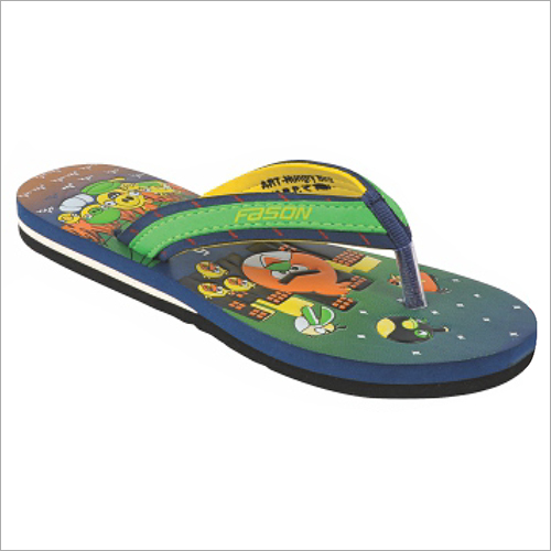 Available In Muticolour 1X13 Inch Kids Navy And P.Green Slippers