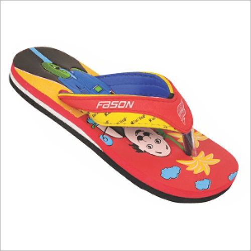 Available In Muticolour 8X10 Inch Kids Red Cartoon Printed Slippers