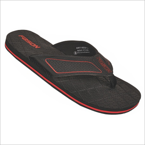 Available In Muticolour 7X10 Inch Mens Black And Red Regular Slippers