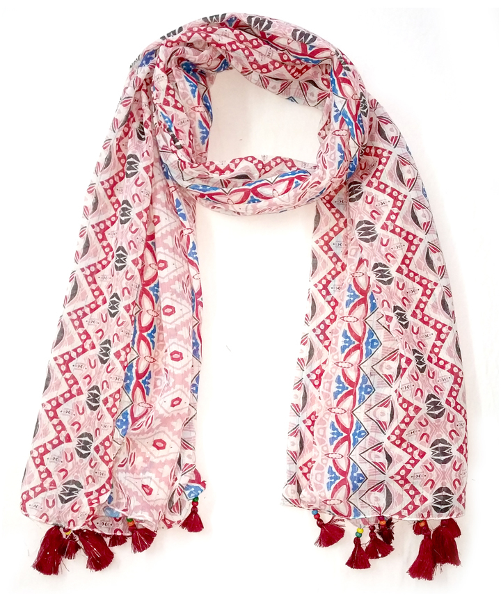 Arafat Scarves - Cotton/silk Printed, 100x180 Cm Multi-color | Casual & Formal Wear, All Seasons, Machine Washable, Custom Sizes Available