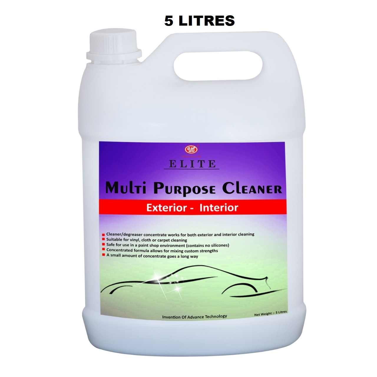 Ue Elite Multi Purpose Cleaner - 5 Litre Heavy Duty Cleaner Concentrate | Deep Cleaning, Gloss Finish, Effective On Oil And Grease