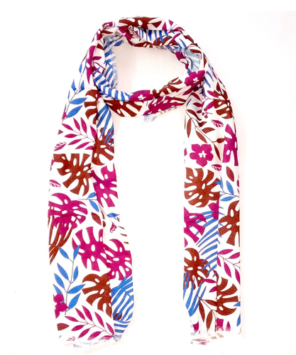 Rayon Scarves - Cotton Blend, 100x180 Centimeter, Multi Color | Printed Design, Versatile for All Seasons, Daily Wear, Machine Washable