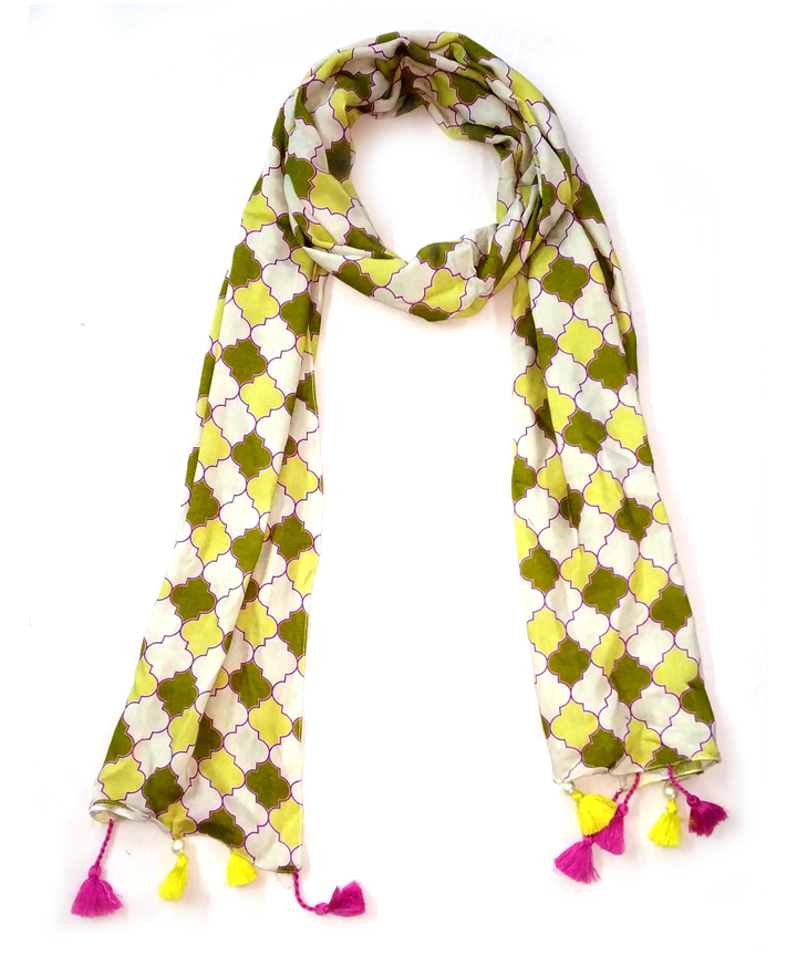 Rayon Scarves - Cotton Blend, 100x180 Centimeter, Multi Color | Printed Design, Versatile For All Seasons, Daily Wear, Machine Washable