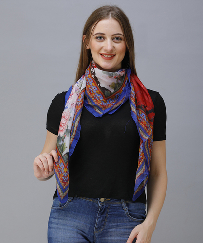 Designer Stoles - Cotton Blend, 100x180 cm | Multi Color Printed, Long Length for All Seasons, Casual & Office Wear, Machine Washable