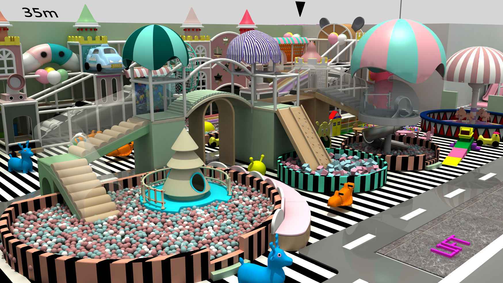 Kids Indoor Playground Area Required: In The Light Of Actual Conditions Square Meter (M2)