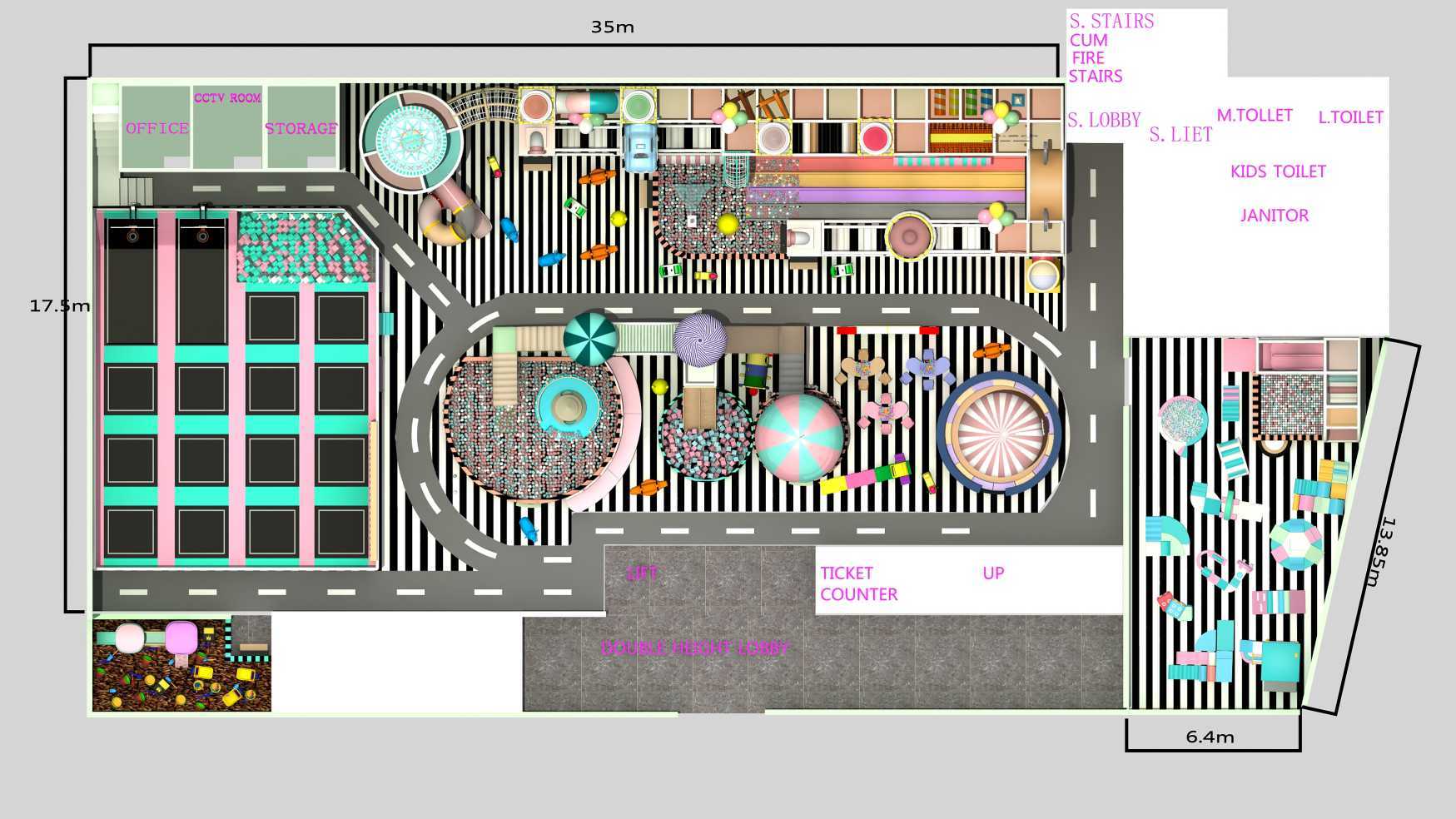 Kids Indoor Playground Area Required: In The Light Of Actual Conditions Square Meter (M2)