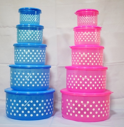 अल्फा 5 पीसी प्लास्टिक कंटेनर सेट रैंडम