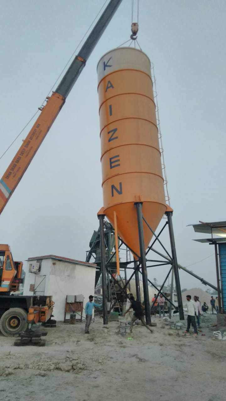 Cement Storage Silo - Steel, 10-50 Meters Height, 5-20 Meters Diameter | 100-1000 Tons Capacity, Cylindrical Shape, Concrete Foundation, Ladder, Platform, Safety Railing
