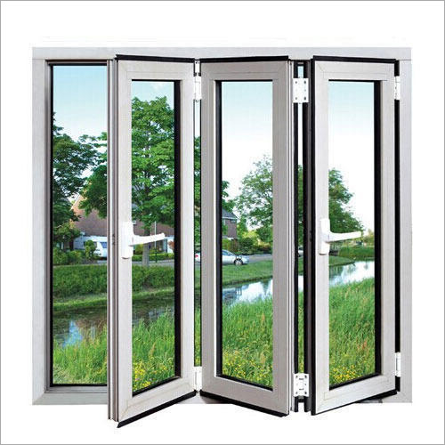 Aluminium Folding Window - Customized Size, Hinged Opening | Stainless Steel Screen Netting, Durable Design