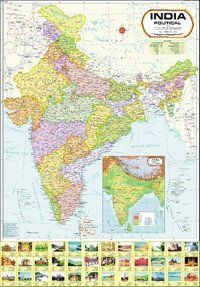  नई जम्मू और कश्मीर सीमा के साथ भारत का नक्शा