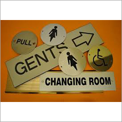 Aluminium Signage - Customized Shape Design, Golden Color for Clear Visibility in Home, Offices, and Industrial Applications