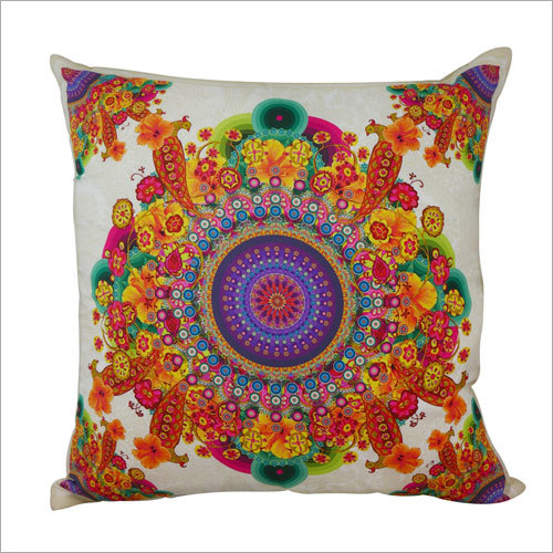 Digital Printed Cushion Cover - Multicolor, 16x16 inches | Decorative Square Cushion Cover for Home, Office, Showroom & Hotel Use