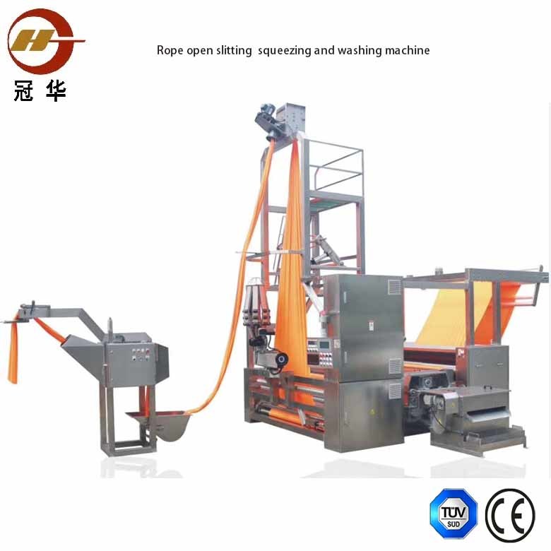 Gh Serious Automatic Rope Open And Slitting Machine - Stainless Steel, 12 Ton/day Capacity, 18kw Power, Grey Color | Automated Pre-squeezing, Detwisting, Slitting, Padding And Washing In One Continuous Process