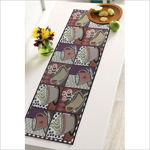 Designer Table Runner - Cotton, 14" x 70" | Multicolor Floral Pattern, Modern Style, Machine Washable
