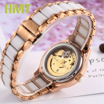 Vt-ss3693 High End Steel Ceramic Bracelet Mechanical Women Watch