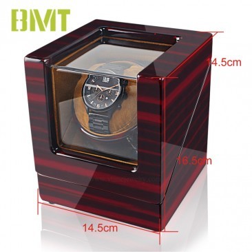 Vt-ww1205 Luxury Sandal Wood Suede Leather Lining 1+0 Automatic Watch Winder For Single Watch